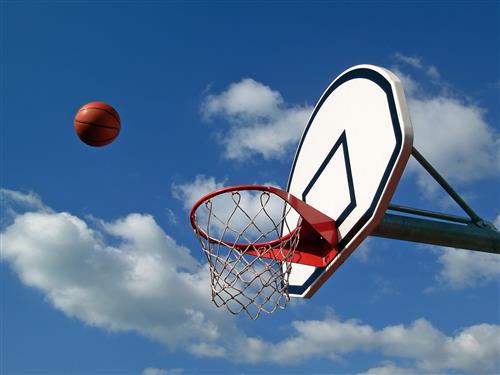 Basketball and Hoop 