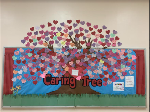 Full bloom caring tree bulletin board