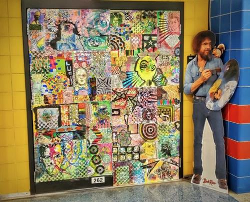 Mixed Media Classroom Doors with Bob Ross 